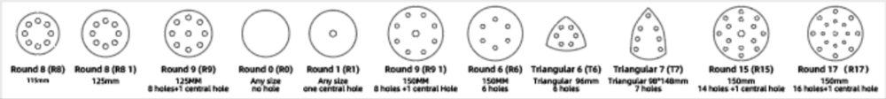 Shape Chart of Sandpaper Disc - Round 1 (R1)